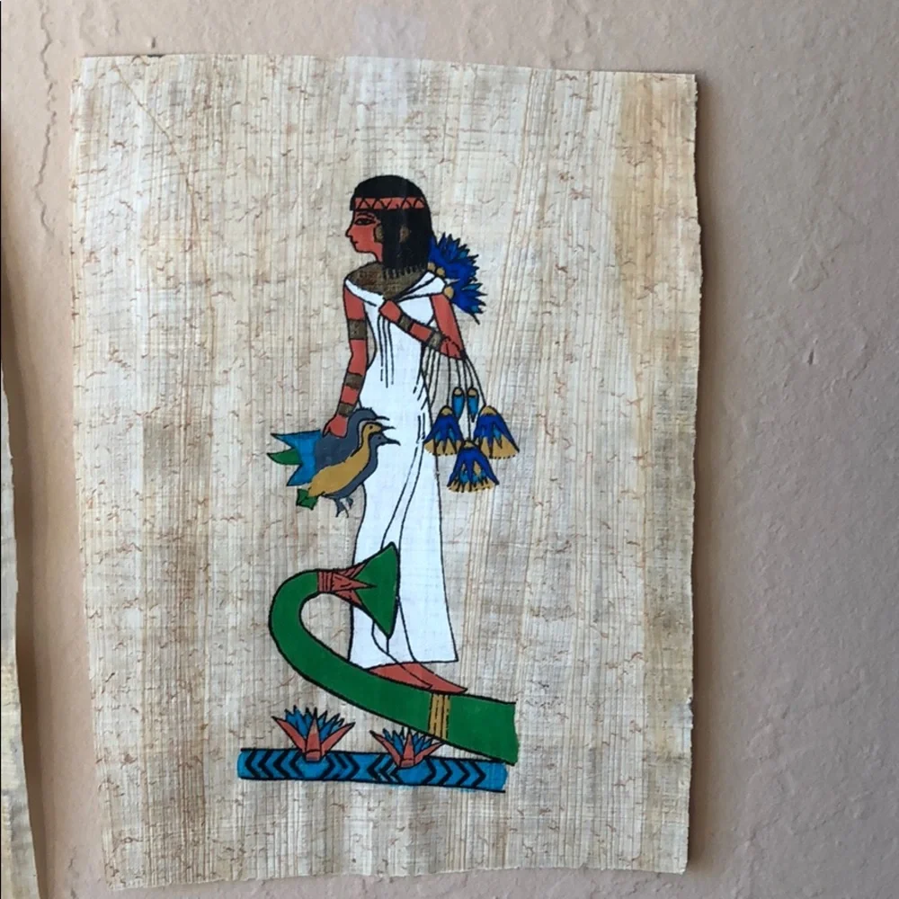 Egyptian papyrus art (set of 2)